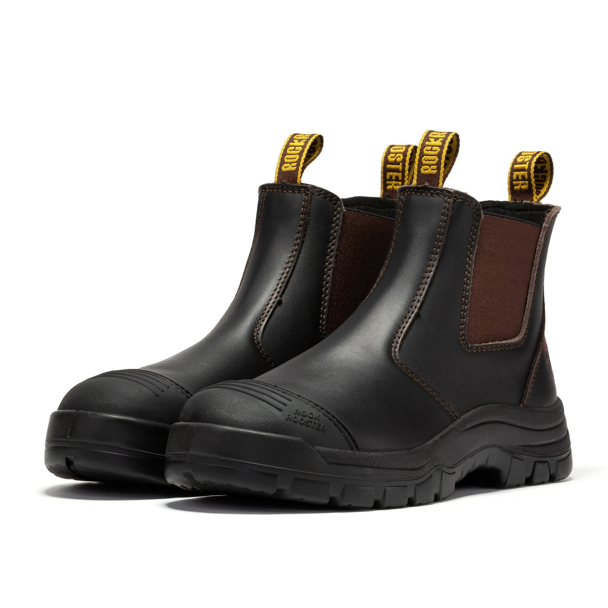 ROCKROOSTER Bakken Dark Brown 6 inch Pull on Leather Work Boots AK229 – product view 7