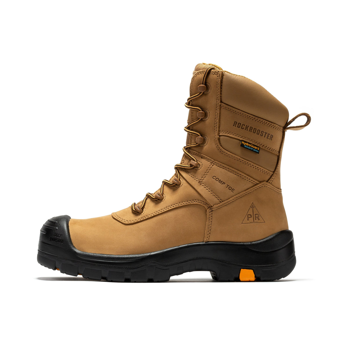 rockrooster Beaufort Men's Brown 8 inch Waterproof Composite Toe Work Boots AK831 – product view 4