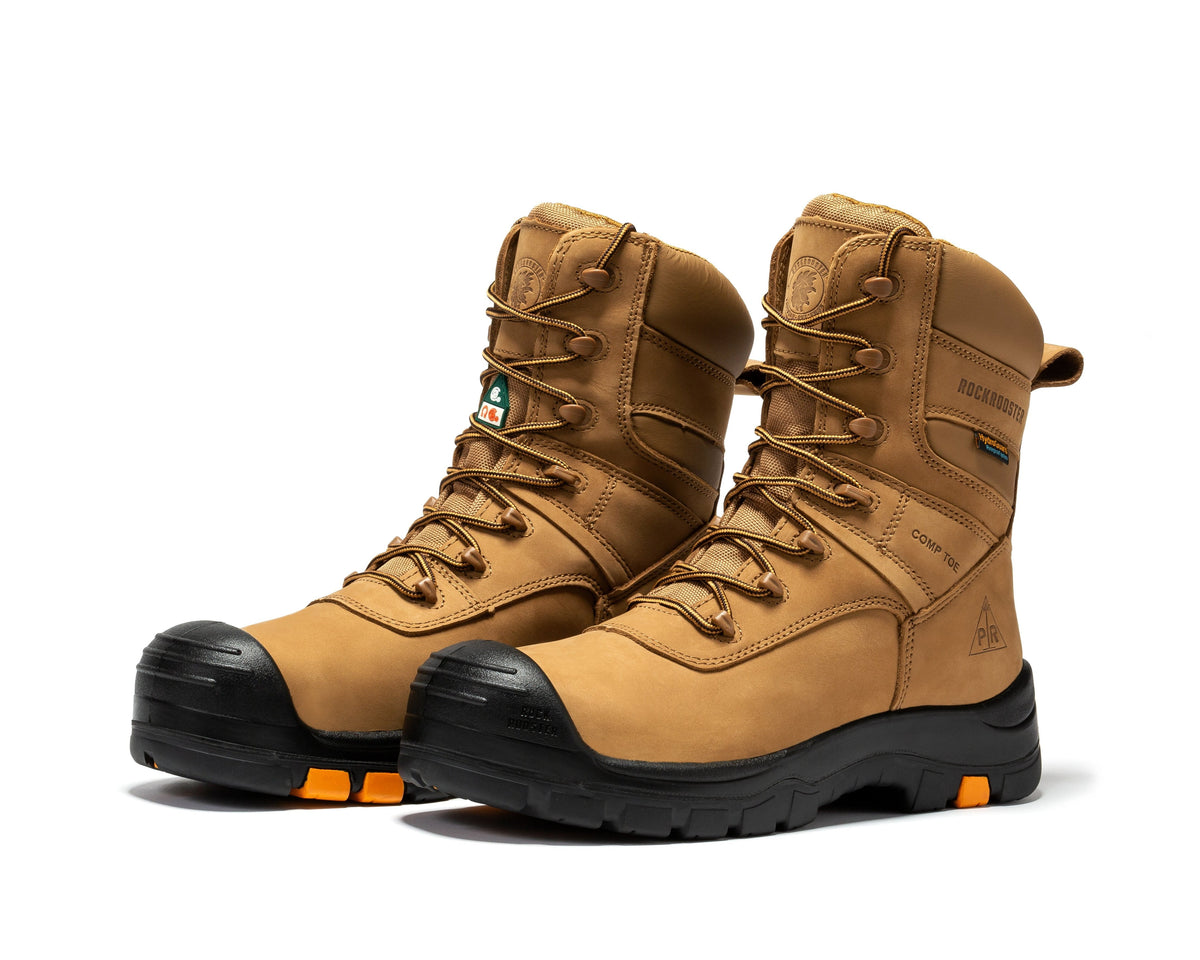 rockrooster Beaufort Men's Brown 8 inch Waterproof Composite Toe Work Boots AK831 – product view 11