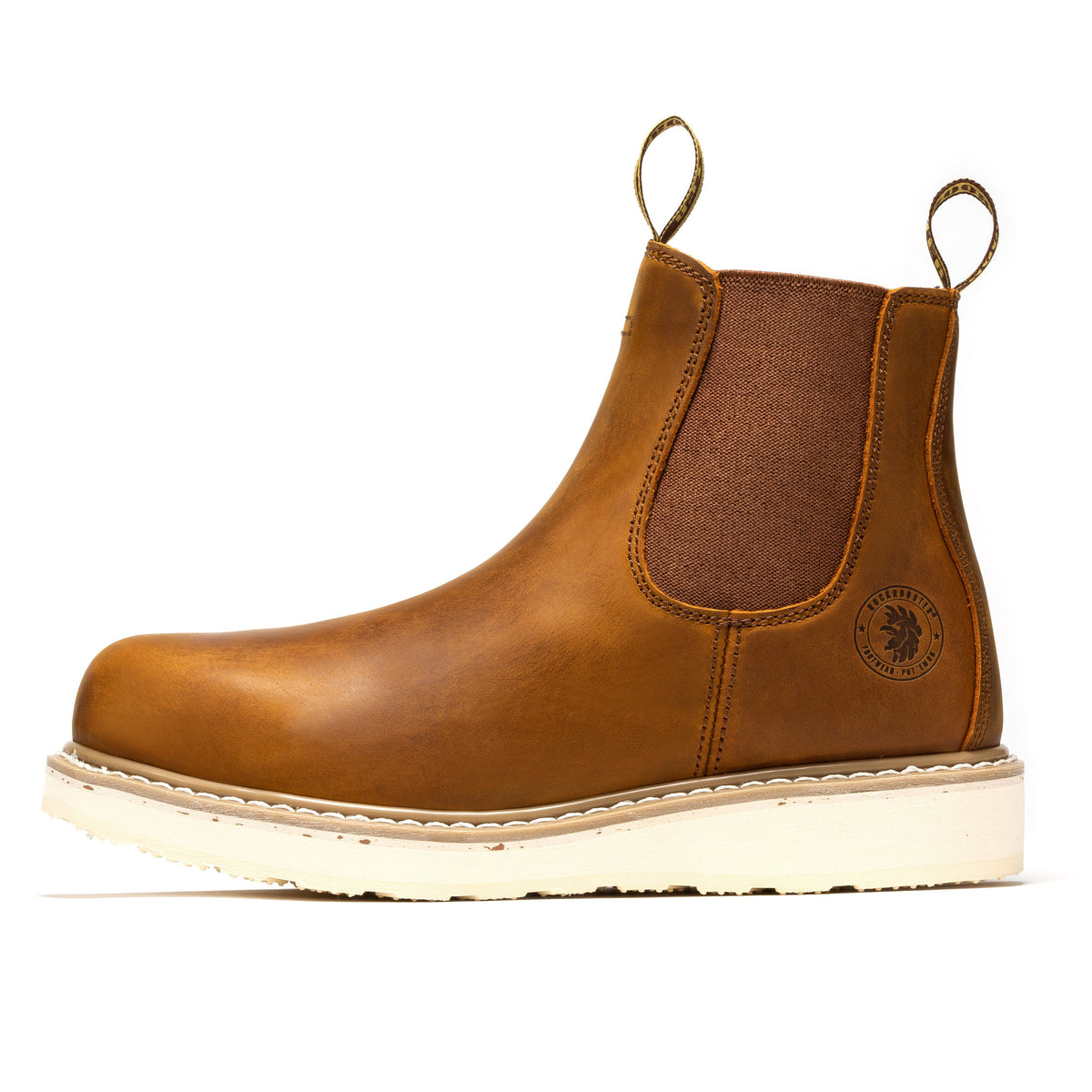 ROCKROOSTER Capitola Men's 6 inch Brown Wedge Work Boots SAP102 – product view 2