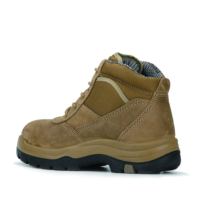 ROCKROOSTER Cortez Brown 6 Inch Steel Toe Leather Work Boots AK250 – product view 2