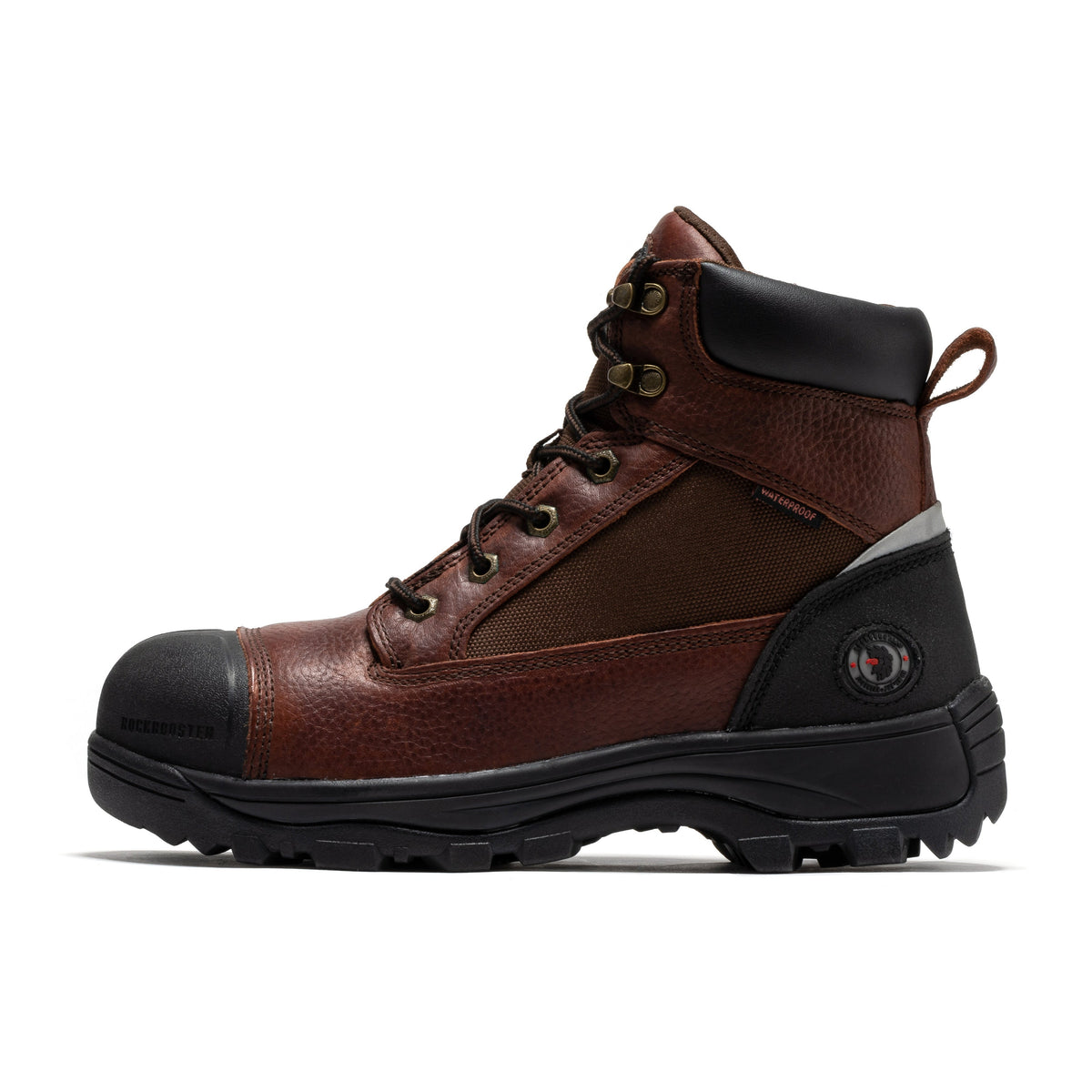 ROCKROOSTER Daviston 6 inch Brown Composite Toe Waterproof Work Boots AT872 – product view 3