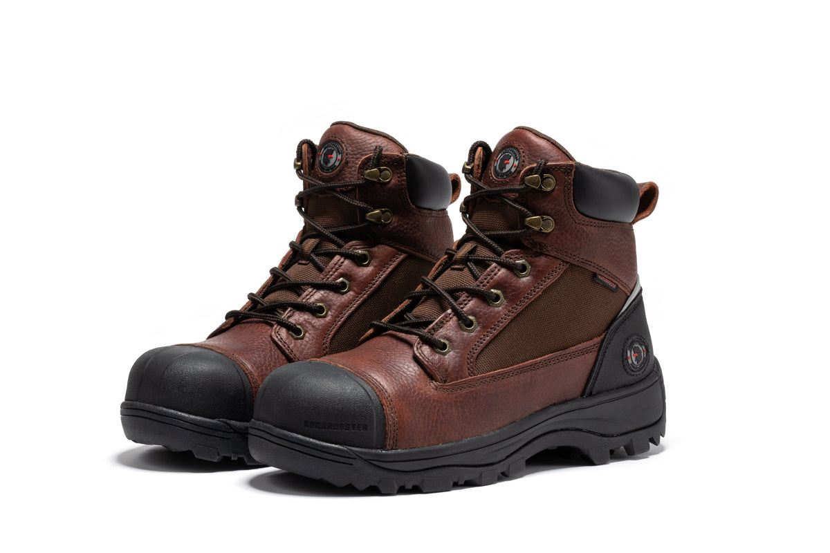 ROCKROOSTER Daviston 6 inch Brown Composite Toe Waterproof Work Boots AT872 – product view 11