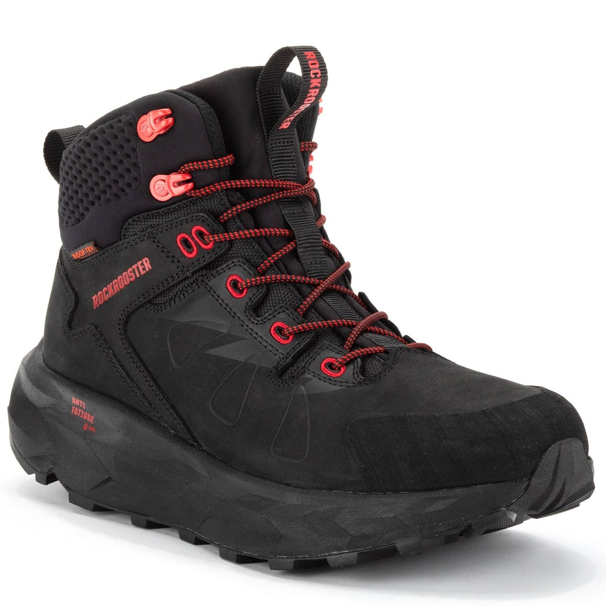 ROCKROOSTER Farmington Black 6 Inch Waterproof Hiking Boots with VIBRAM® Outsole OC21034 – sole view
