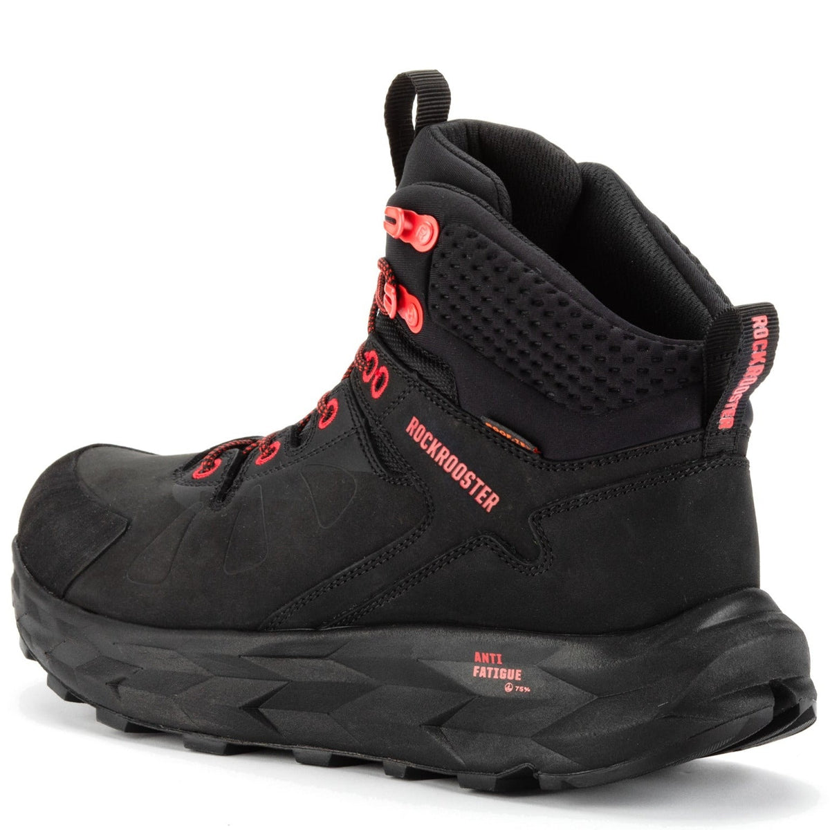 ROCKROOSTER Farmington Black 6 Inch Waterproof Hiking Boots with VIBRAM® Outsole OC21034 – sole view