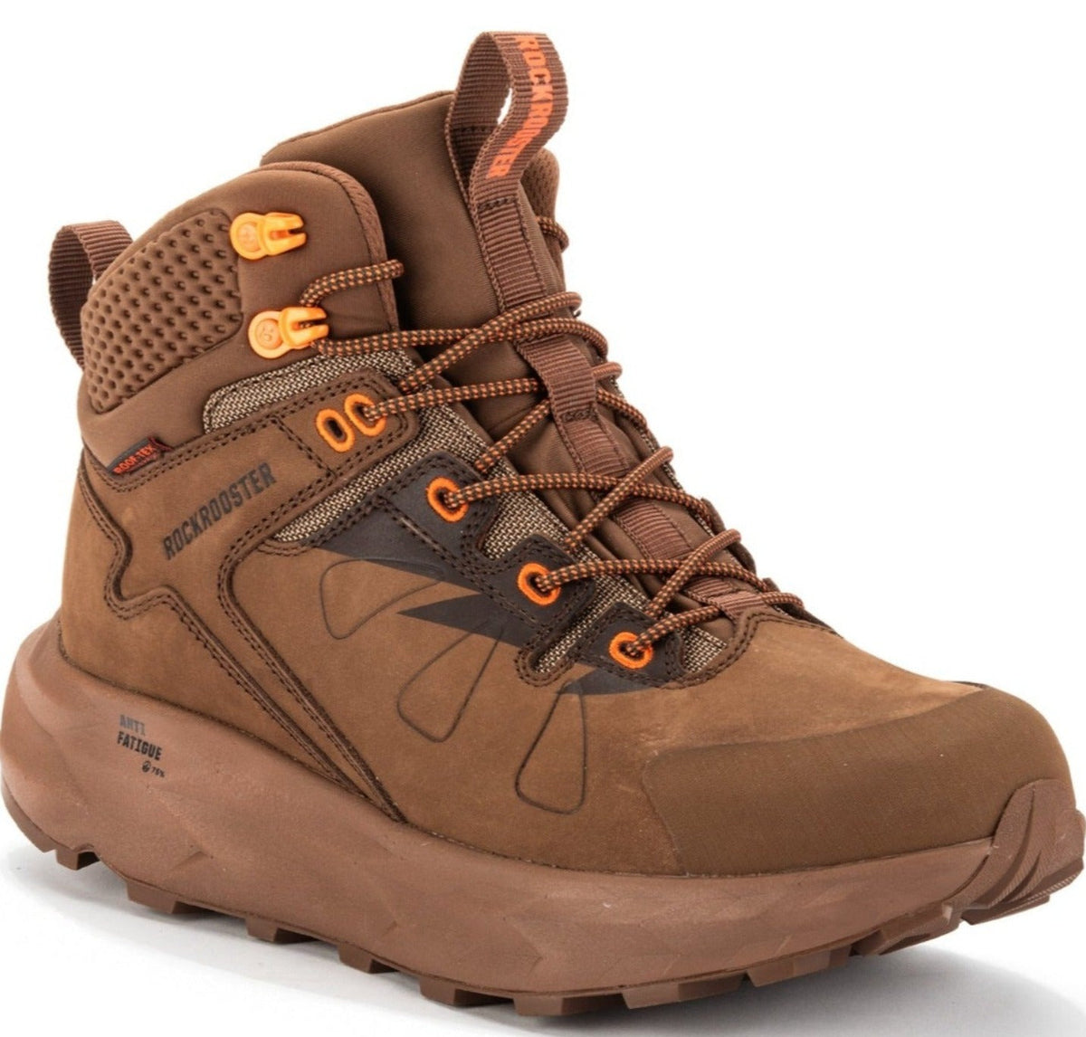 ROCKROOSTER Farmington Brown 6 Inch Waterproof Hiking Boots with VIBRAM® Outsole OC21031 – sole view
