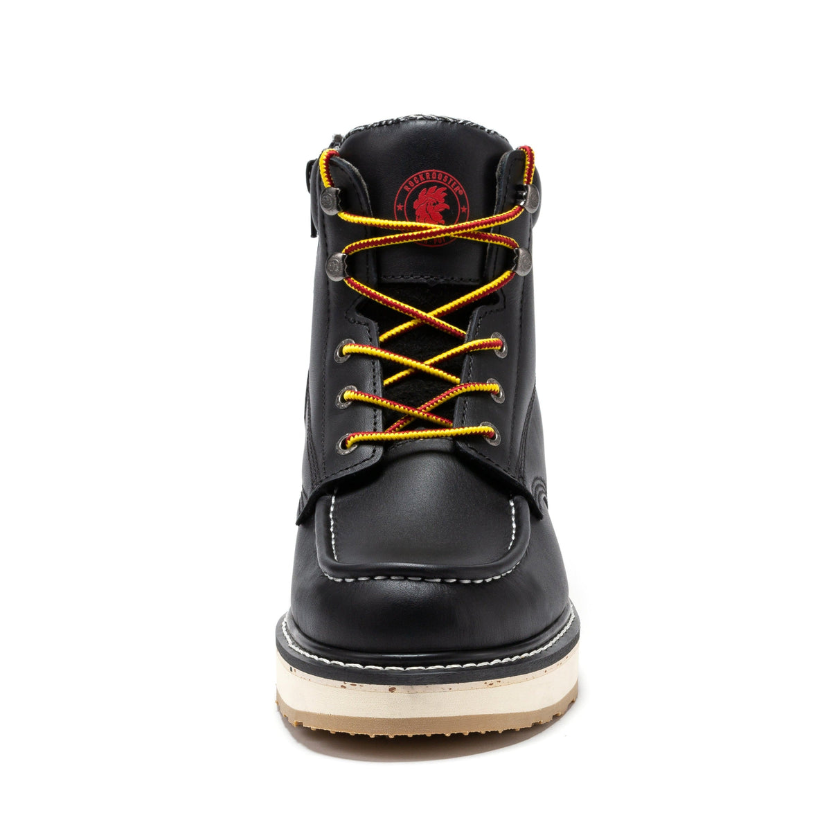 ROCKROOSTER Magnolia Men's 6 inch Black Soft Toe Zip Sided Wedge Work Boots SAP310 – side view
