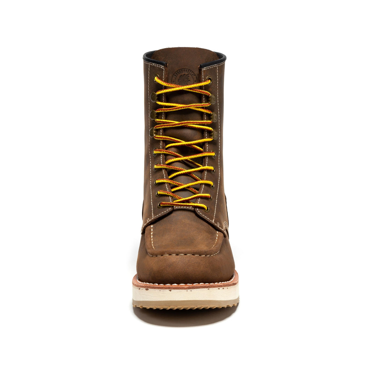 ROCKROOSTER Mantua Men's 8 inch Dark Brown Soft Toe Wedge Work Boots SAP308 – product view 4