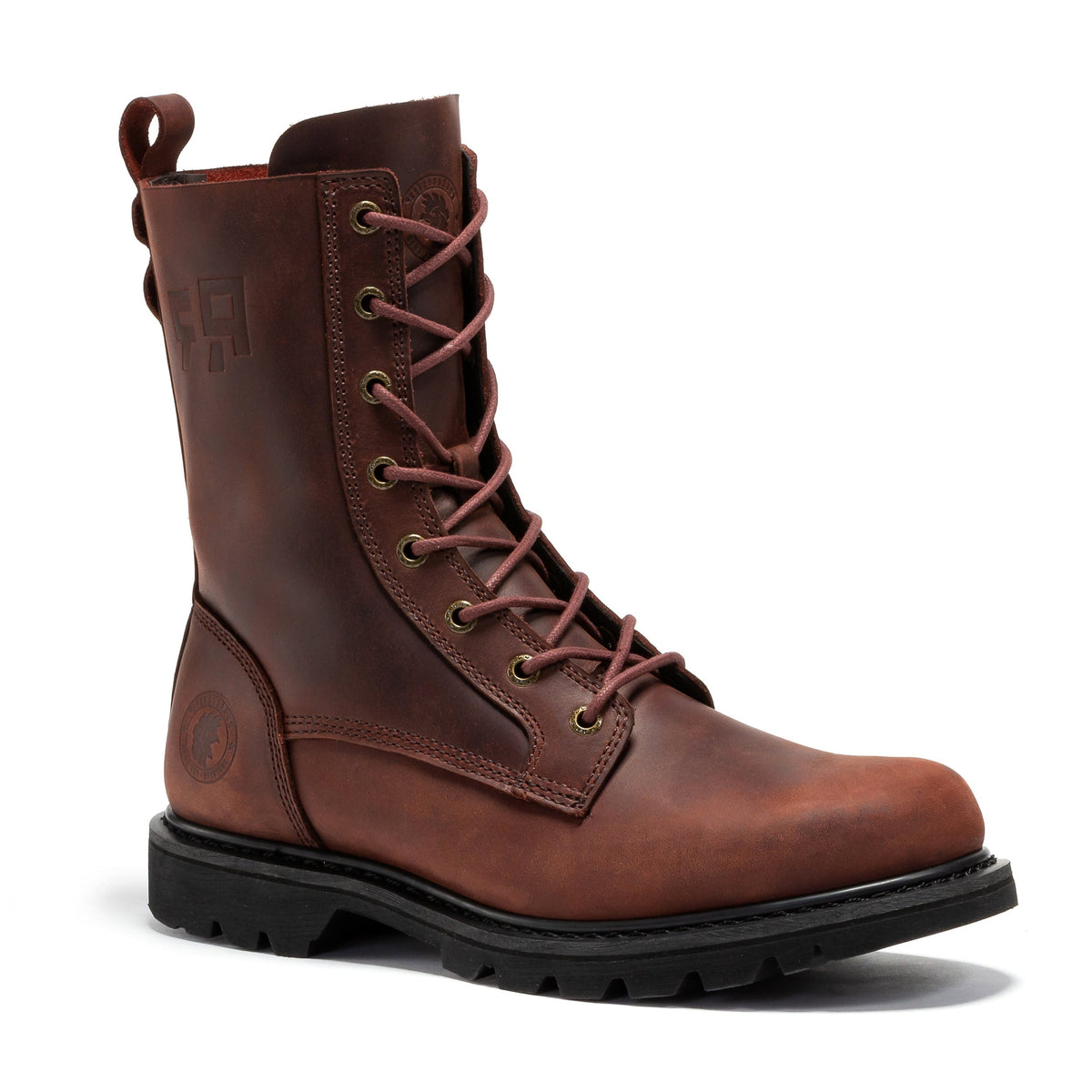 ROCKROOSTER Mantua Men's 8 inch Zip-sided Soft Toe Lug Sole Work Boots SAP130 – side view