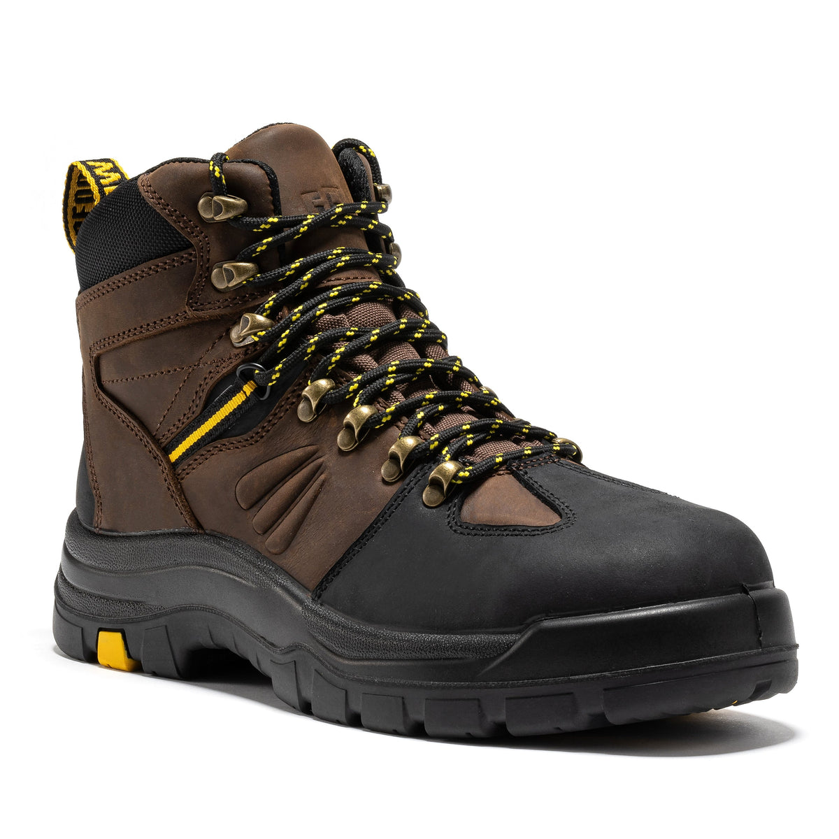 ROCKROOSTER Marfa Brown 6 inch Waterproof Composite Toe Leather Work Boots CP211 – product view 1