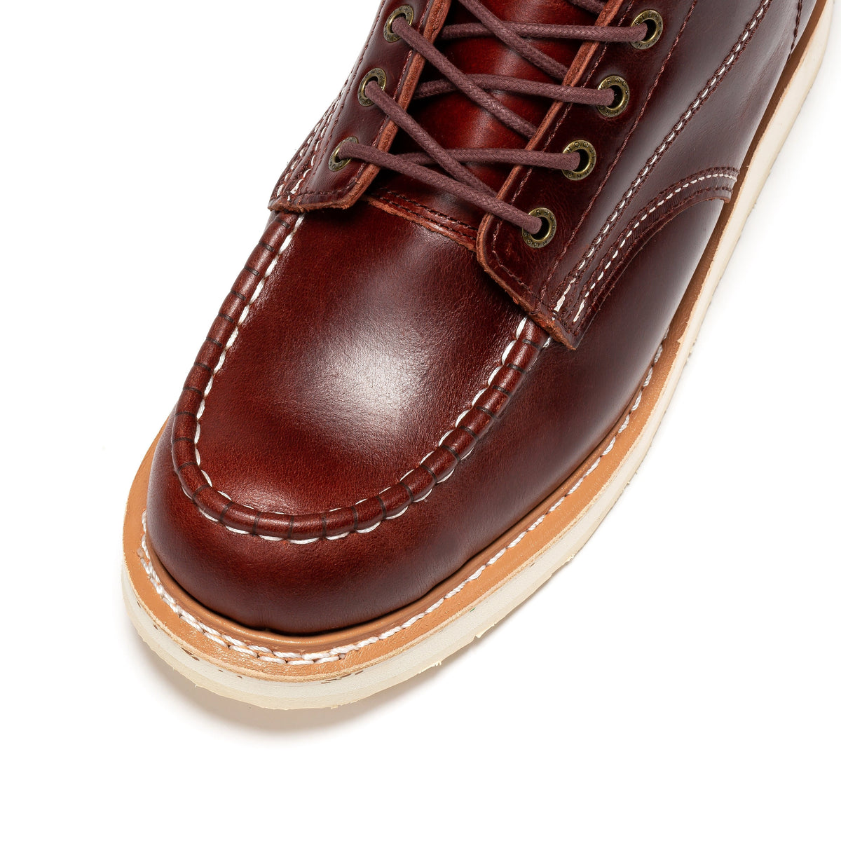 ROCKROOSTER Norwood Cherry Brown Men's 6 inch Soft Toe Wedge Work Boots SAP600 – product view 6
