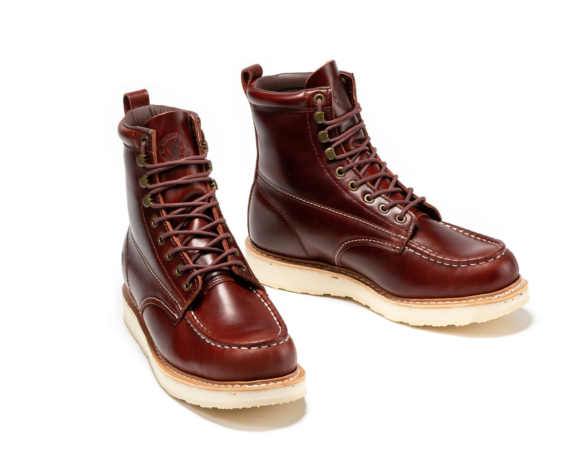 ROCKROOSTER Norwood Cherry Brown Men's 6 inch Soft Toe Wedge Work Boots SAP600 – product view 8