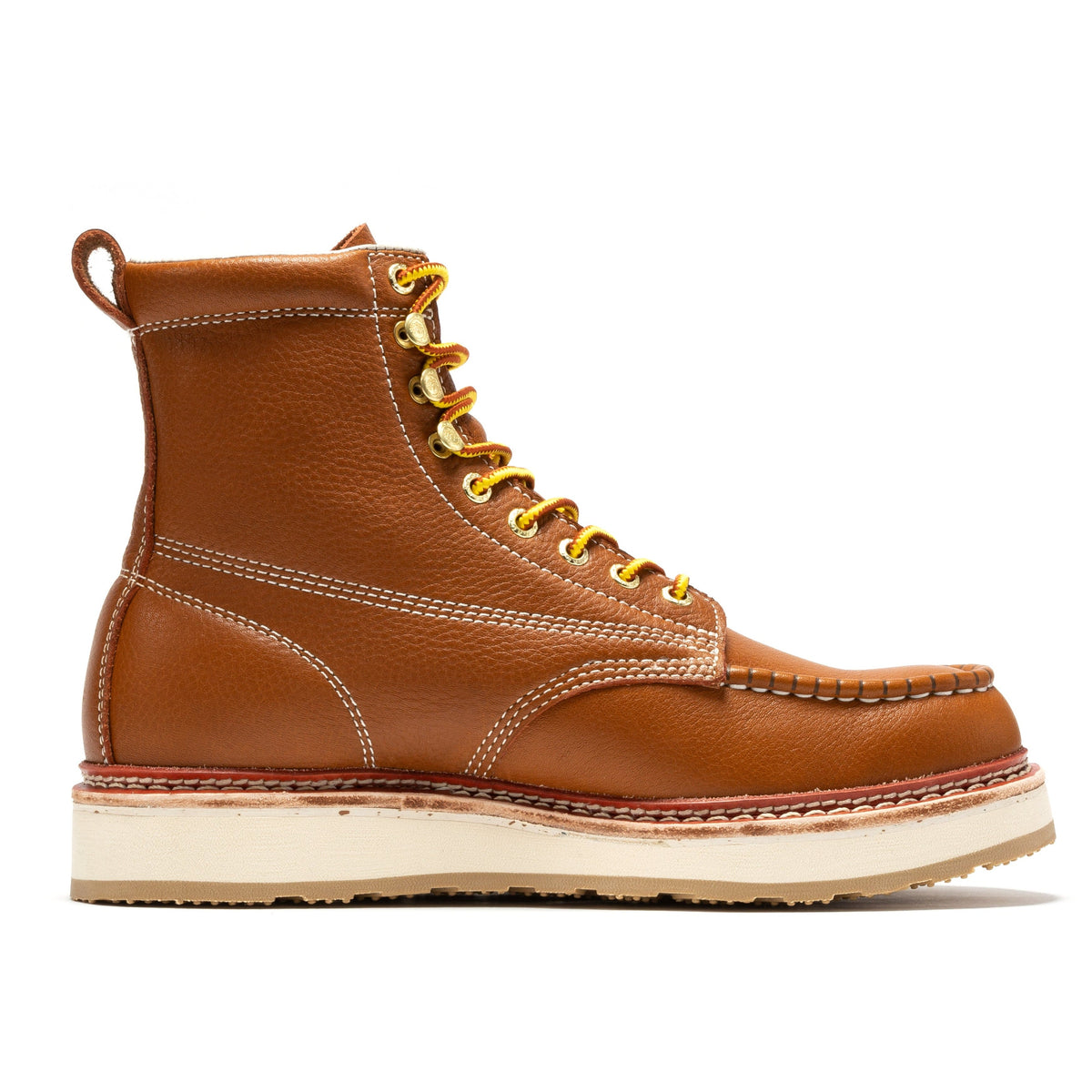 ROCKROOSTER Norwood Men's 6 inch Brown Soft Toe Wedge Work Boots SAP611 – product view 2