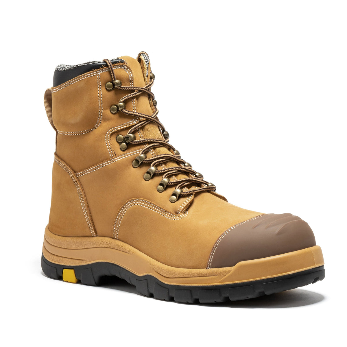 ROCKROOSTER Roslyn Black 7 inch Zip-sided Composite Toe Leather Work Boots CP245Z – side view