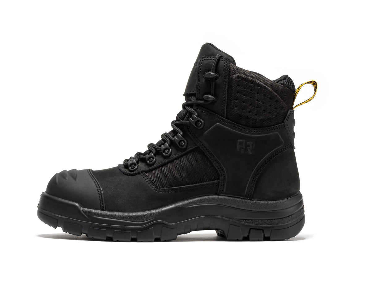ROCKROOSTER Stowe Black 7 inch Composite Toe Leather Work Boots CP212BK – product view 4