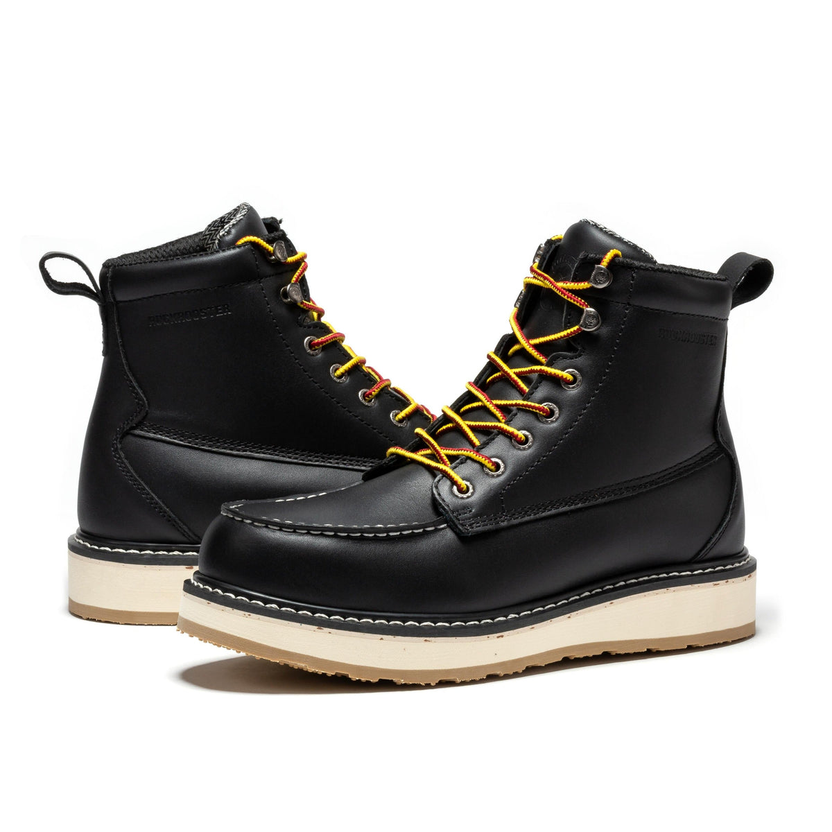 ROCKROOSTER Trinidad Men's 6 inch Black Steel Toe Wedge Work Boots SAP2301 – product view 10