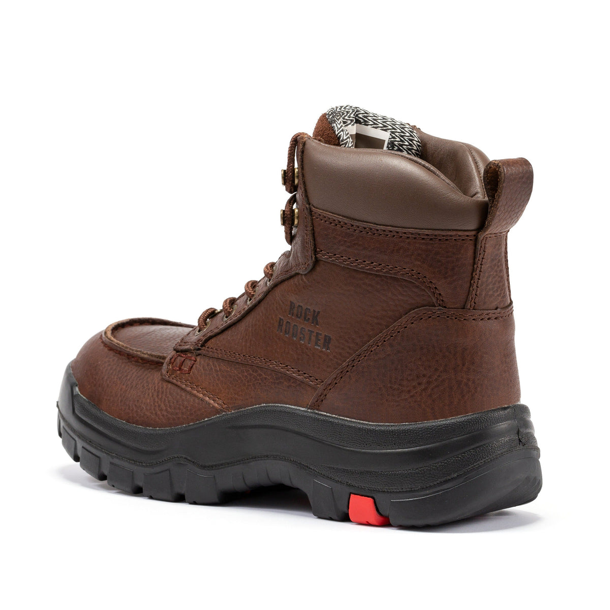 ROCKROOSTER Zumbro 6 inch Wide, Soft Toe, Rubber Outsole, EH Protection, ASTM 2892, Work Boots AK371 – sole view