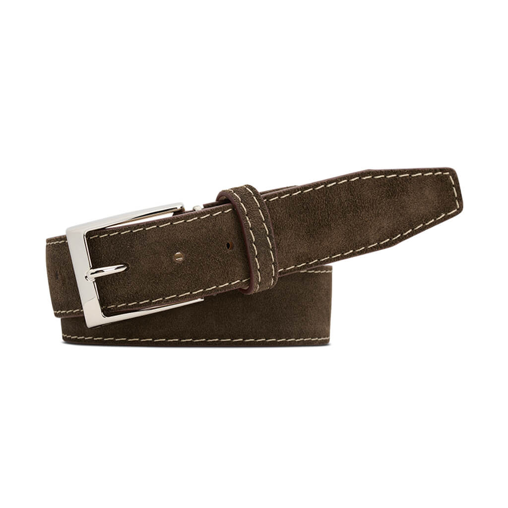 Brown Suede Leather Belt