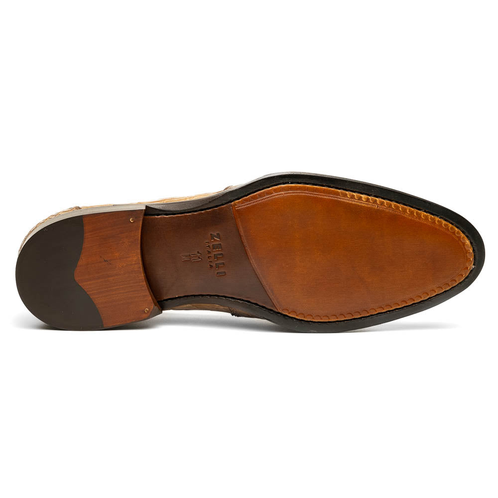 Zelli Italia 11-201-TPE ROMA Crocodile Penny Loafer, Taupe Top View