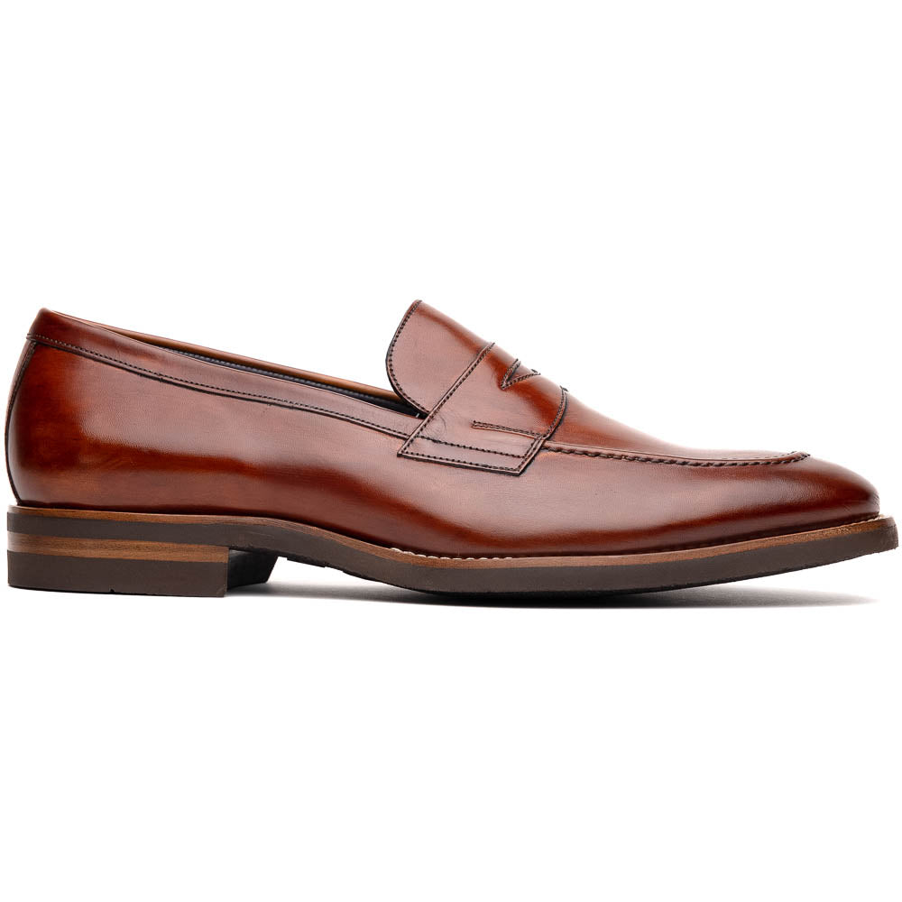 Zelli Italia 15-400-CGN ROMA Hand Burnished Calfskin Penny Loafer Cognac Front View
