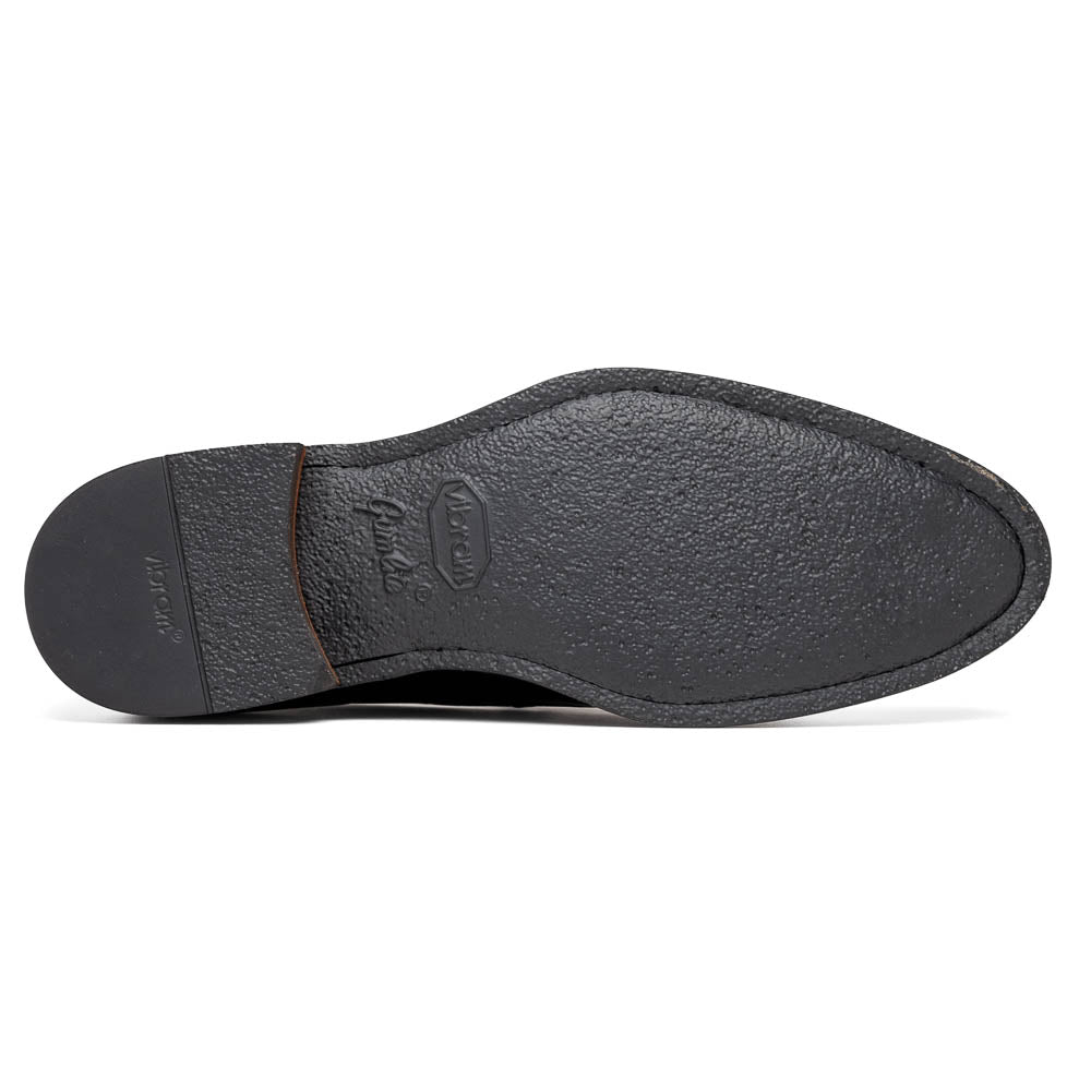 Zelli Italia 15-400-BLK ROMA Hand Burnished Calfskin Penny Loafer Black Detail View