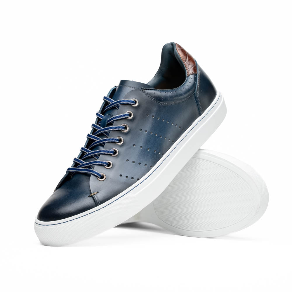 Zelli Italia Men's 65-201-NVY RUSSO Burnished Italian Calfskin - Navy