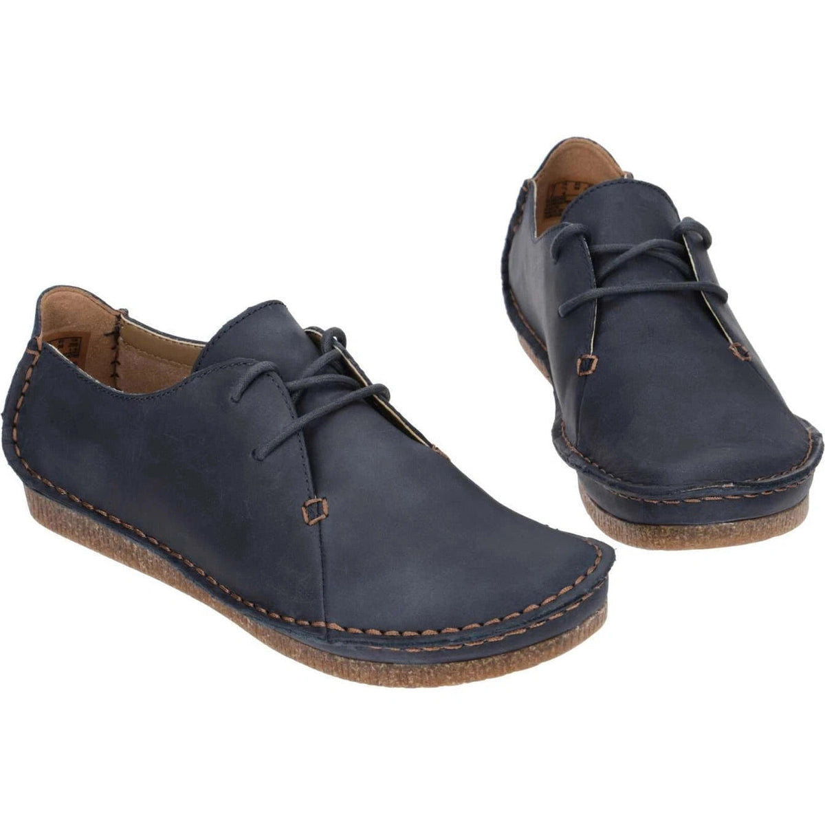 Clarks JANEY MAE Women's Navy Leather 26166820 — product view 4