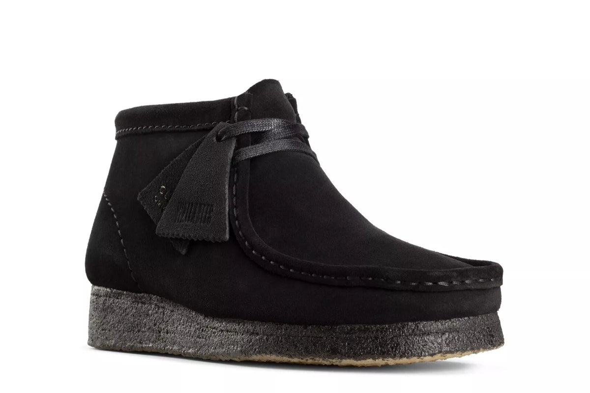 Clarks Originals Wallabee Boot Women's Black Suede 26155521 — product view 2