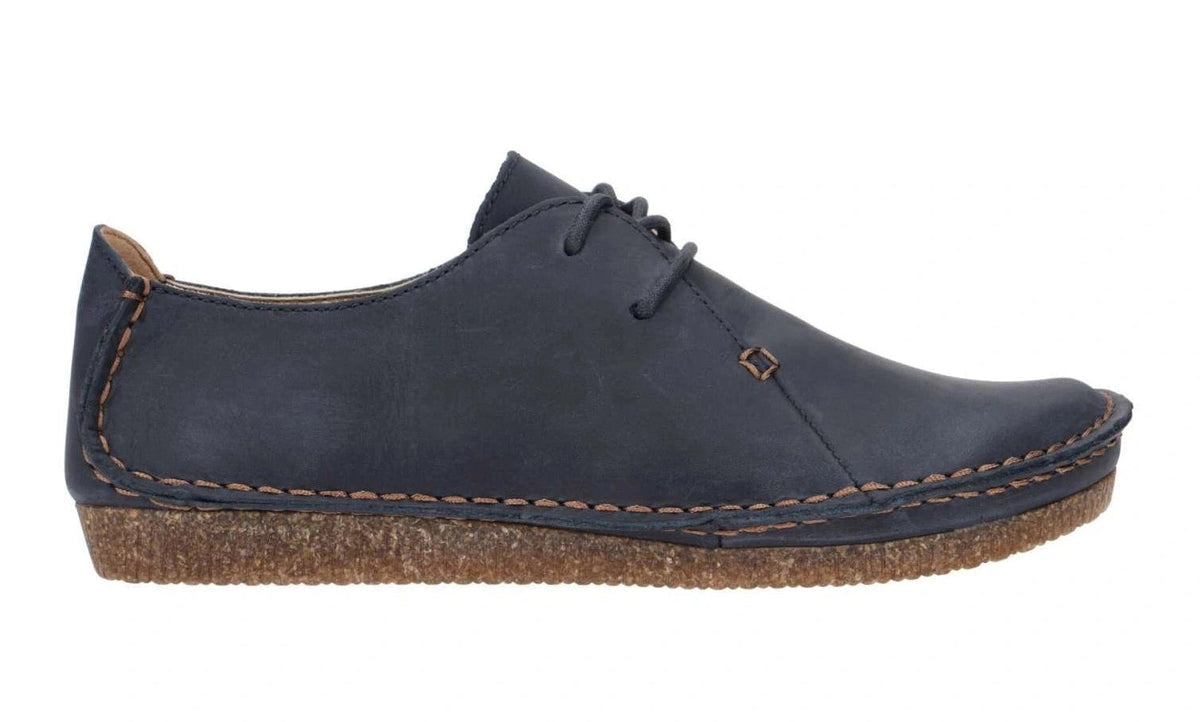 Clarks JANEY MAE Women's Navy Leather 26166820 — product view 1