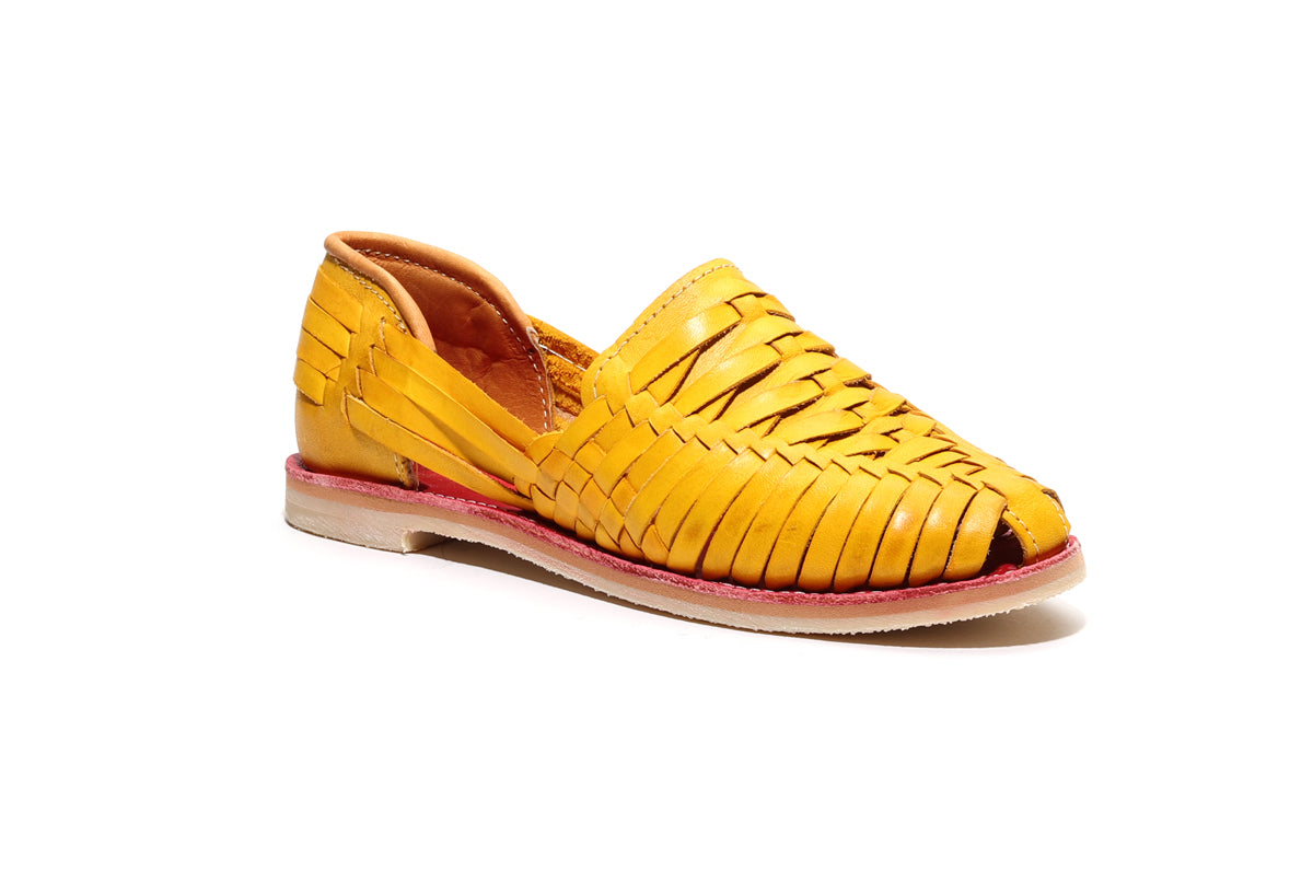 Bottomless Co. Cross Woven Huarache Mango – product view 2