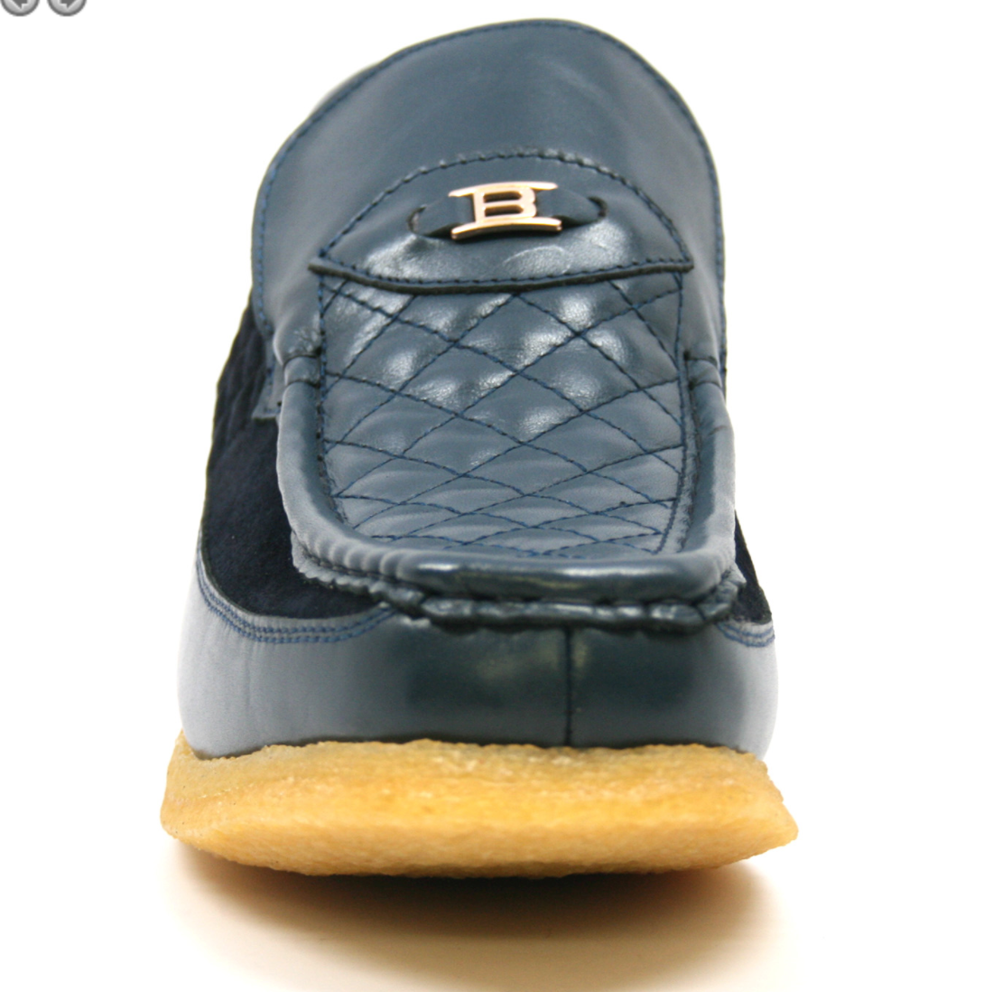 British Walkers Checkers Men's Blue and White Slip On Shoes view 13