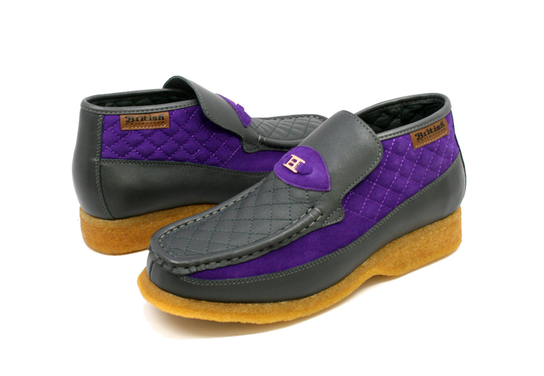 British Walkers Checkers Men's Blue and White Slip On Shoes view 28