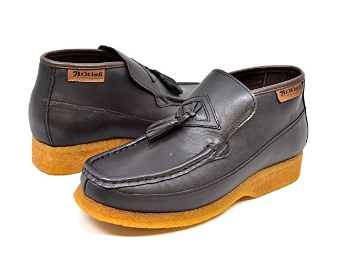 British Walkers Classic Men's Beige Leather Three Quarter Tassel Slip On Shoes view 20