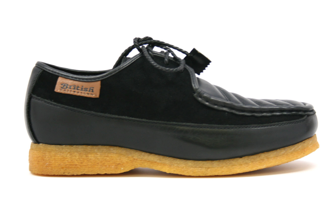British Walkers Crown Men's Black Leather and Suede Lace Up Shoes view 3