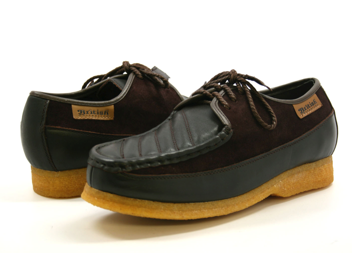British Walkers Crown Men's Black Leather and Suede Lace Up Shoes view 6