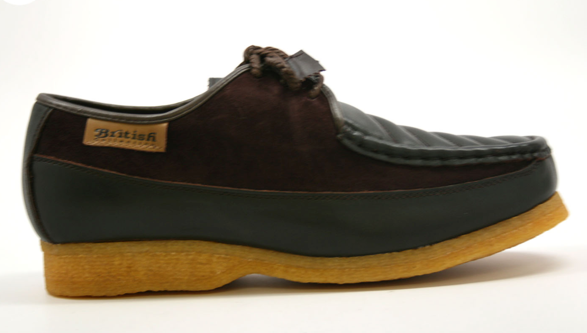 British Walkers Crown Men's Black Leather and Suede Lace Up Shoes view 7