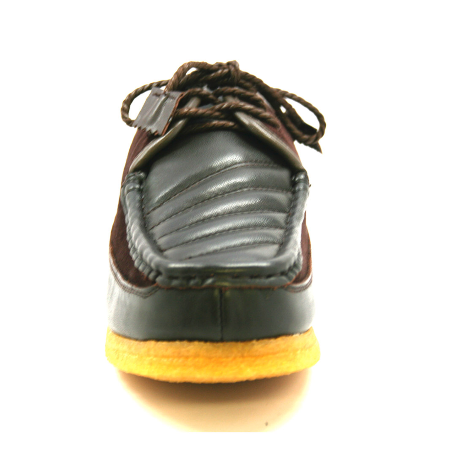 British Walkers Crown Men's Black Leather and Suede Lace Up Shoes view 10