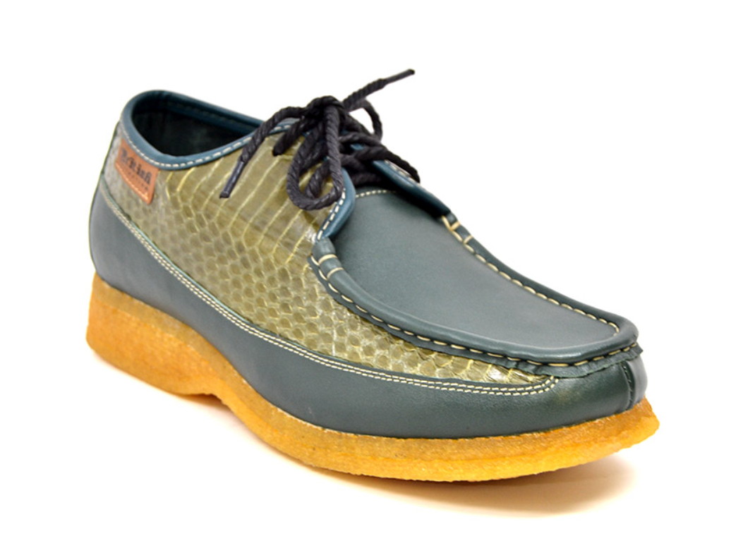 British Walkers Crown 2 Men's Limited Edition Black Snake Skin and Leather Lace Up Shoes view 17