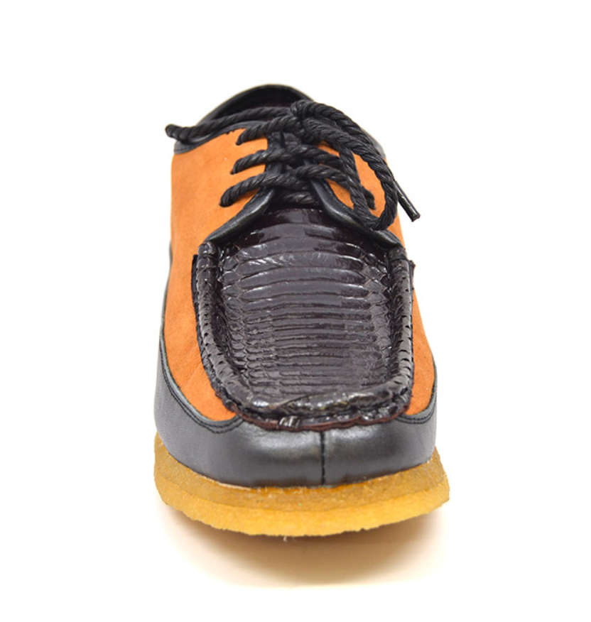 British Walkers Crown 2 Men's Limited Edition Black Snake Skin and Leather Lace Up Shoes view 25