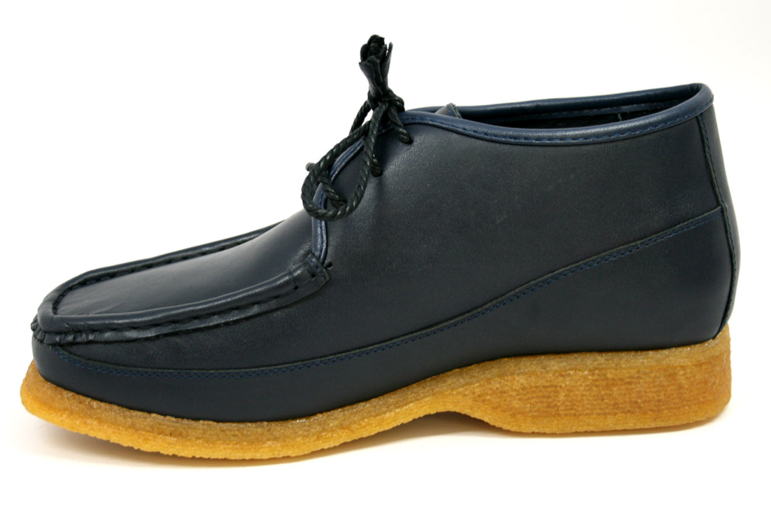 British Walkers Knicks Men's Black Leather Lace Up Shoes with Crepe Sole view 12