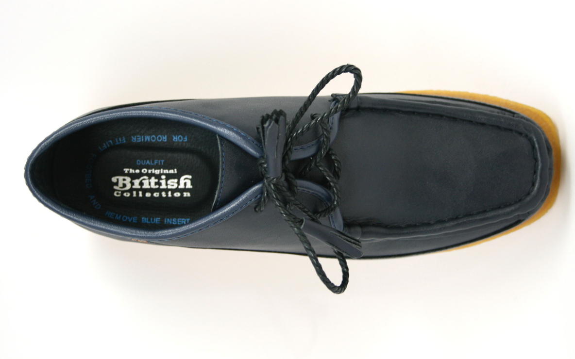 British Walkers Knicks Men's Black Leather Lace Up Shoes with Crepe Sole view 13