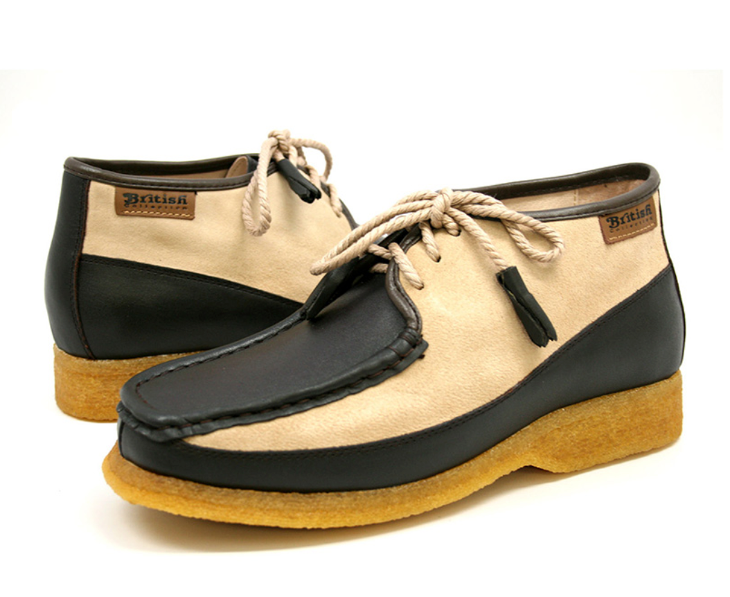 British Walkers Knicks Men's Green Leather and Suede Shoes view 8