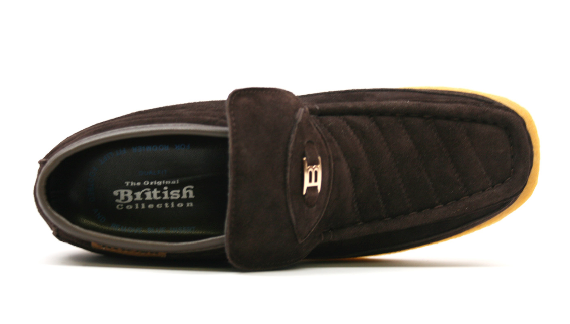 British Walkers Liberty Men's Black and Tan Suede High Top Shoes view 10
