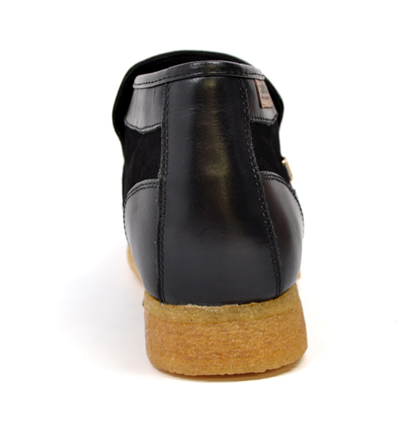 British Walkers Palace Men's Black Leather and Suede Slip On Shoes view 6