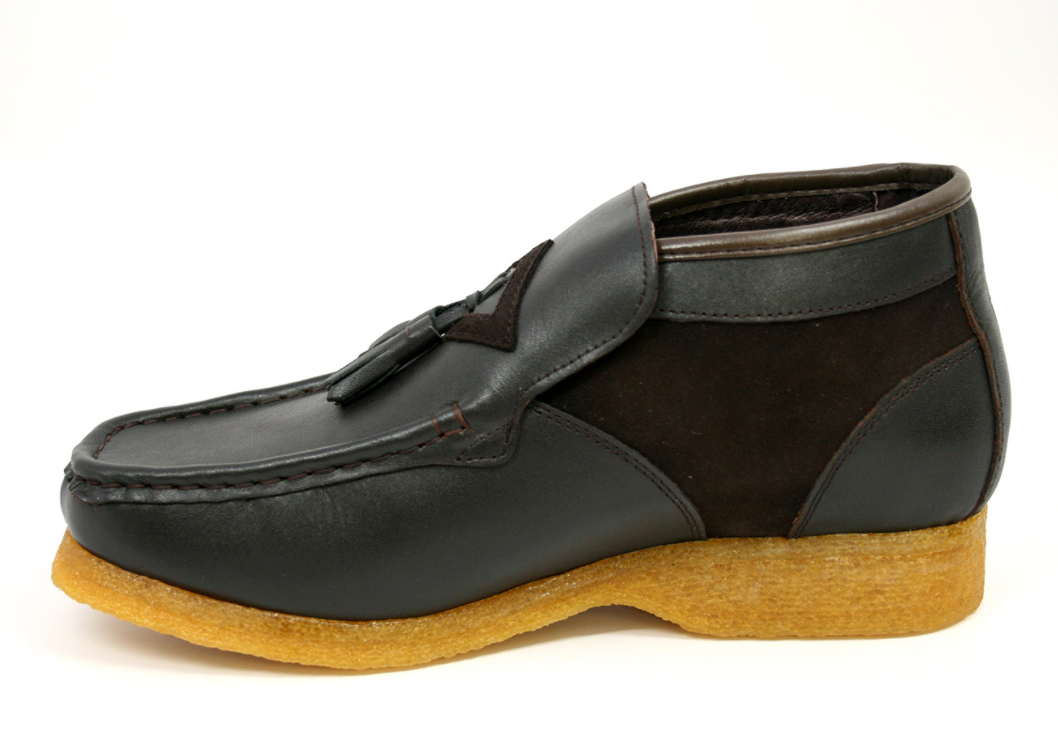 British Walkers Palace Men's Black Leather and Suede Slip On Shoes view 23