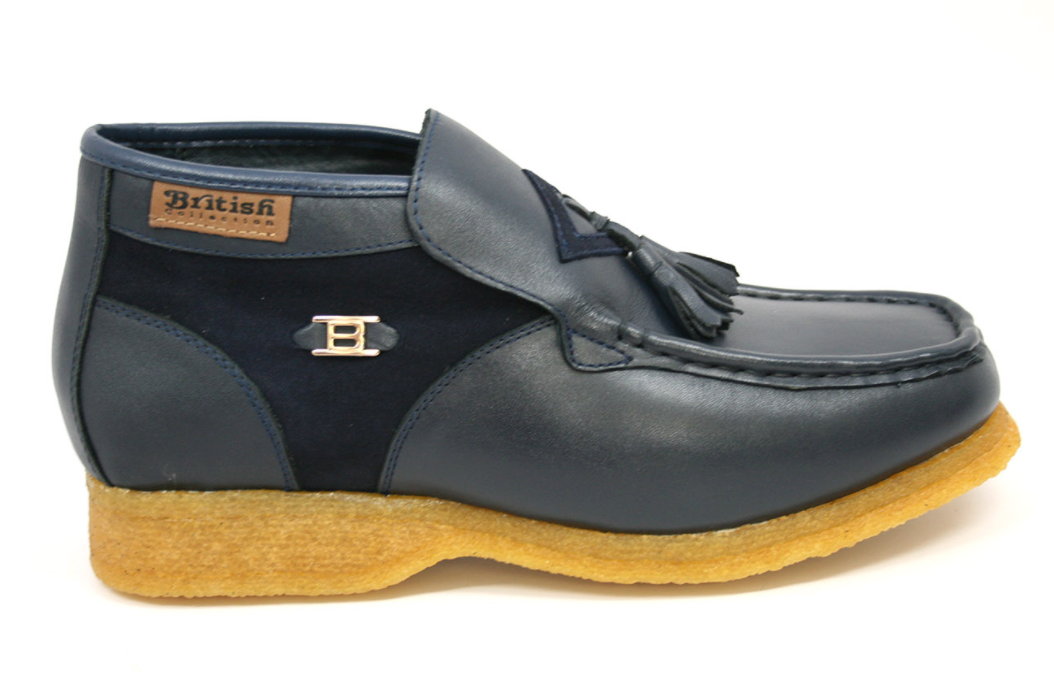 British Walkers Palace Men's Black Leather and Suede Slip On Shoes view 27