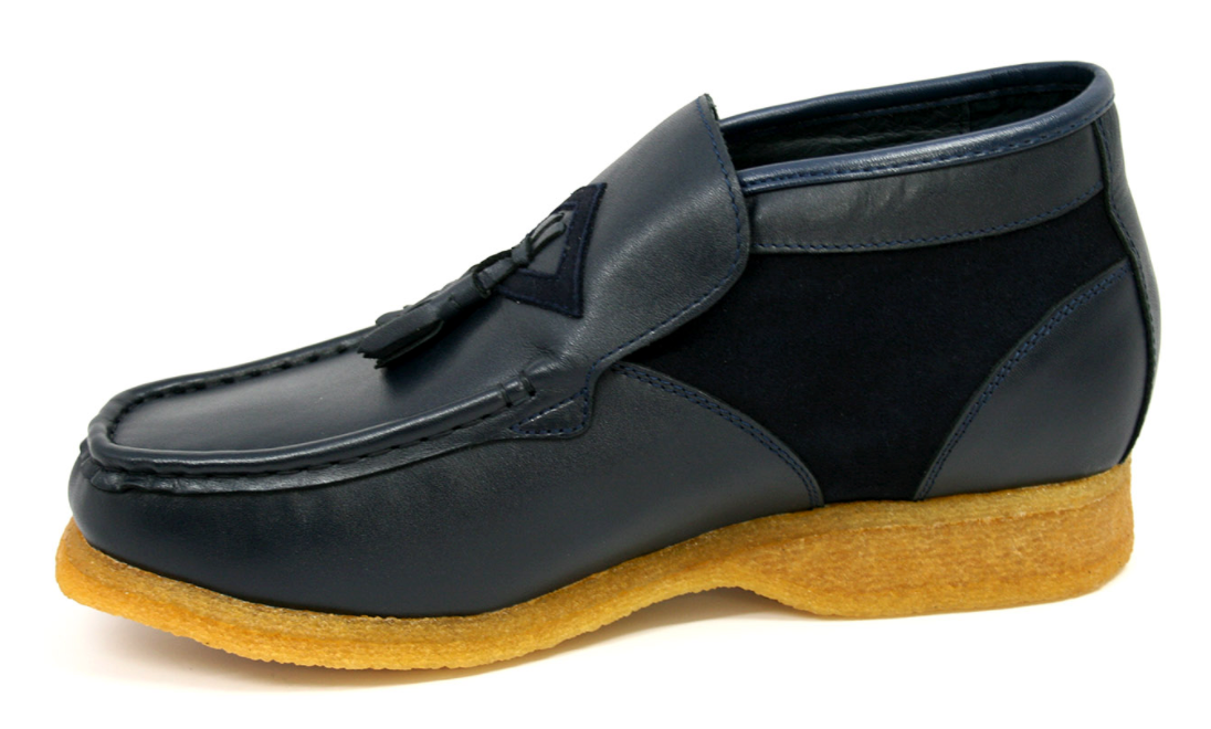 British Walkers Palace Men's Black Leather and Suede Slip On Shoes view 28