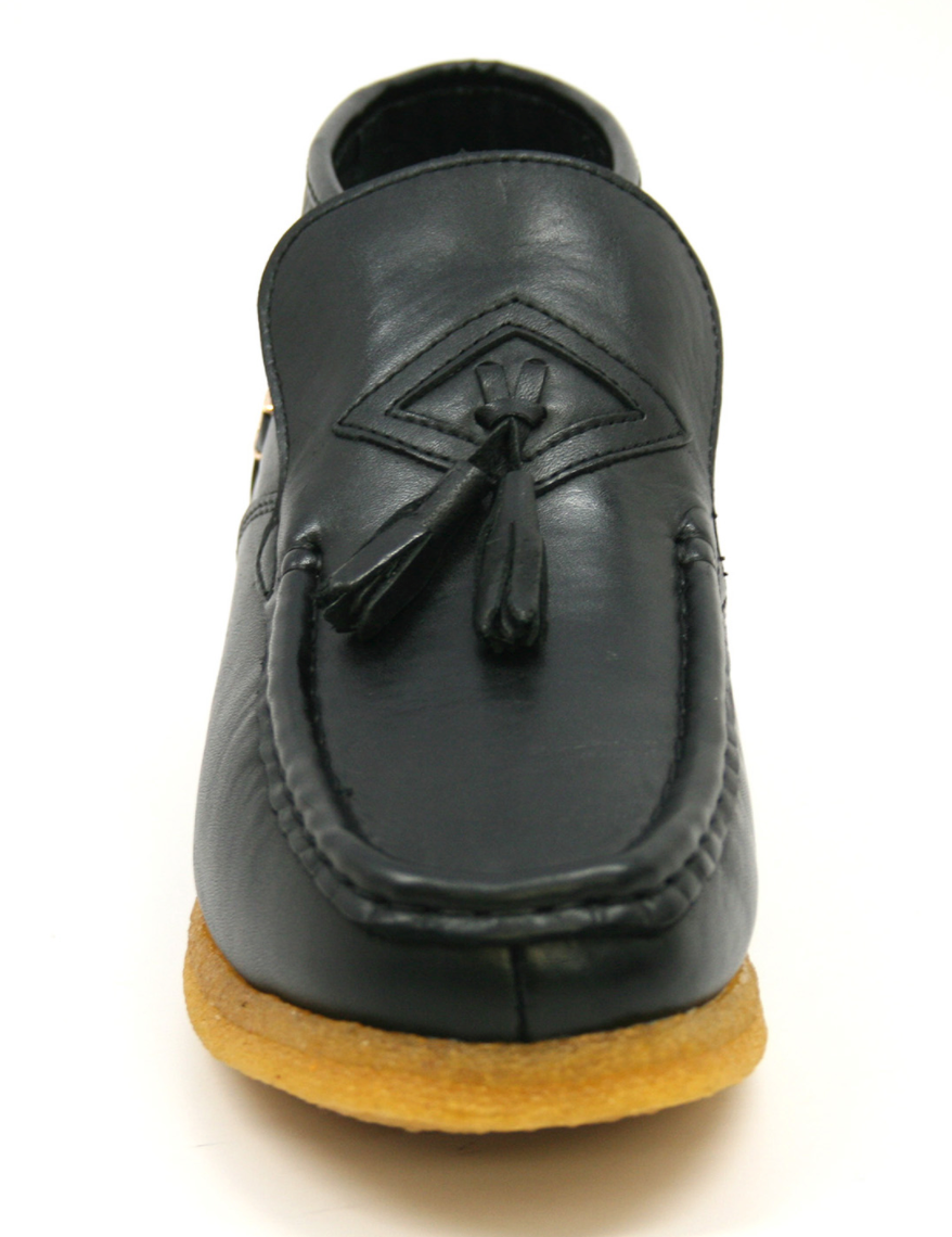 British Walkers Palace Men's Black Leather and Suede Slip On Shoes view 17