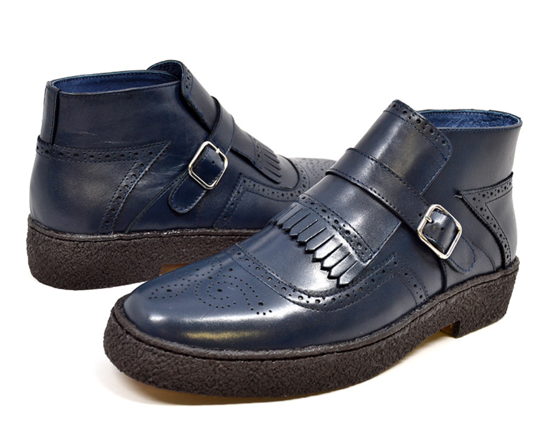 British Walkers Playboy Manhattan Men's Black Leather Wingtip Shoes view 16