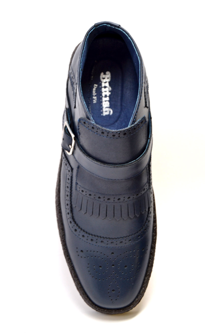 British Walkers Playboy Manhattan Men's Black Leather Wingtip Shoes view 21